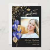 Ankündigung von Foto Gold Graduate Navy Blue Ballo (Vorderseite)