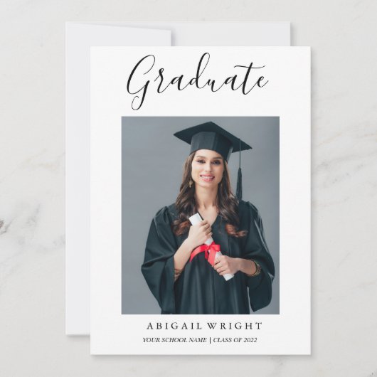 Ankündigung von Foto Graduate Abschluss (Vorderseite)