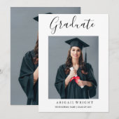 Ankündigung von Foto Graduate Abschluss (Vorne/Hinten)