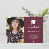 Ankündigung von Foto-Graduate-Abschluss Bordeaux (Stehend Vorderseite)