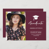 Ankündigung von Foto-Graduate-Abschluss Bordeaux (Vorne/Hinten)