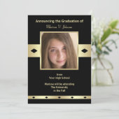 Ankündigung von Foto Graduation High School (Stehend Vorderseite)