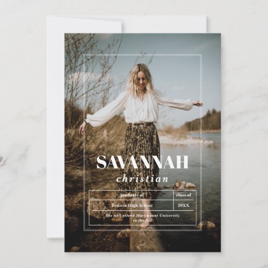 Ankündigung von Foto High School Abschluss (Vorderseite)