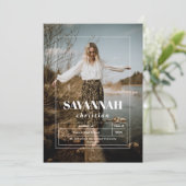 Ankündigung von Foto High School Abschluss (Stehend Vorderseite)