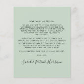 Ankündigung von Foto-Hochzeitsfeiern (Rückseite)