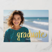 Ankündigung von Foto mit Grad Party Einladung (Vorderseite)