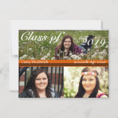 Ankündigung von Foto Orange & Black Abschluss (Vorderseite)