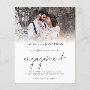 Ankündigung von Foto Overlay-Verlobungen