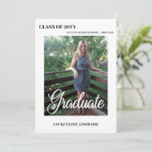 Ankündigung von Foto Script Abschluss (Stehend Vorderseite)