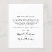 Ankündigung von Foto-Verlobung (Rückseite)