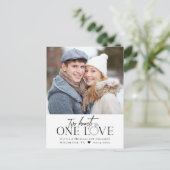 Ankündigung von Foto Verlobung Eine Liebe Postkart (Stehend Vorderseite)