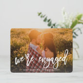 Ankündigung von Foto Verlobung und Party Einladung (Stehend Vorderseite)