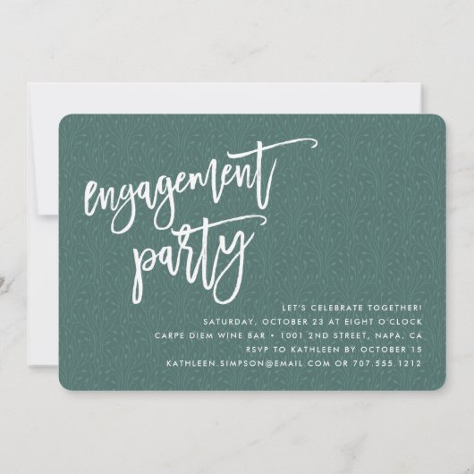 Ankündigung von Foto Verlobung und Party Einladung (Rückseite)