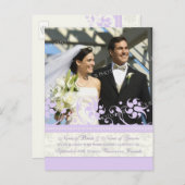 Ankündigung von Fotos Postkarten Lila (Vorne/Hinten)