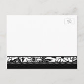 Ankündigung von Fotos Postkarten Schwarz-weiß (Rückseite)