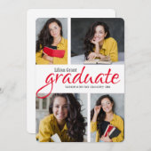 Ankündigung von Four Foto Vert Rectangle Abschluss (Vorne/Hinten)