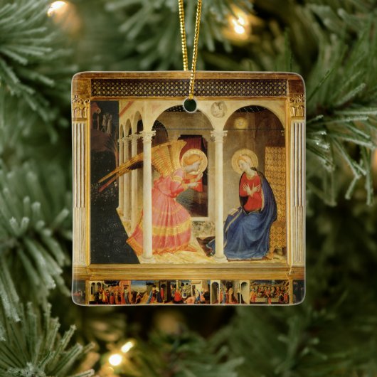 Ankündigung von Fra Angelico, Kunst der Renaissanc Keramikornament (Baum)