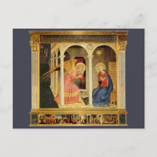 Ankündigung von Fra Angelico, Kunst der Renaissanc Postkarte (Vorderseite)