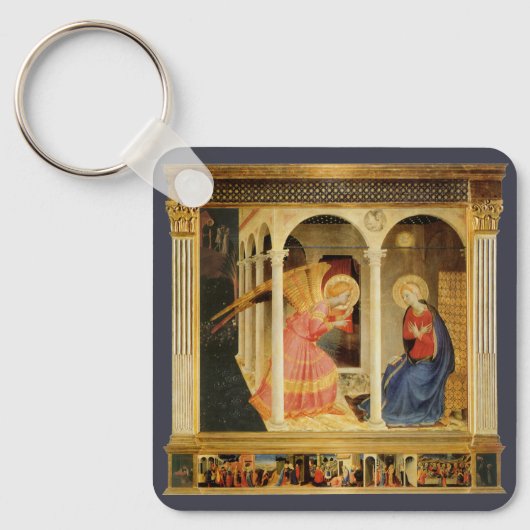 Ankündigung von Fra Angelico, Kunst der Renaissanc Schlüsselanhänger (Vorderseite)