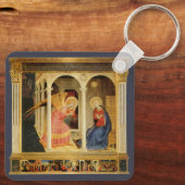 Ankündigung von Fra Angelico, Kunst der Renaissanc Schlüsselanhänger (Rückseite)