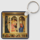 Ankündigung von Fra Angelico, Kunst der Renaissanc Schlüsselanhänger (Rückseite)