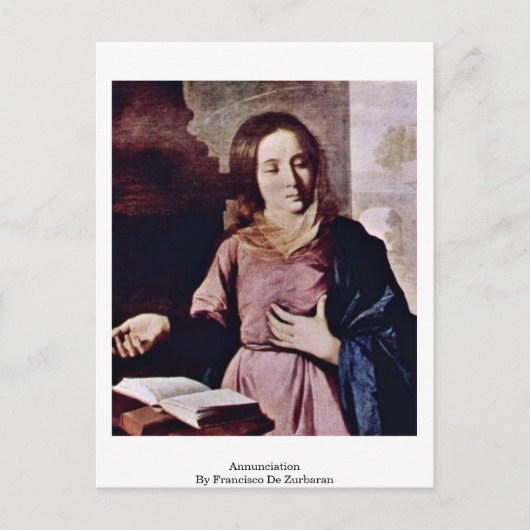 Ankündigung von Francisco de Zurbaran Postkarte (Vorderseite)