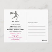 Ankündigung von Frauen in Bewegung Rosa Schwarz Gr Postkarte (Rückseite)