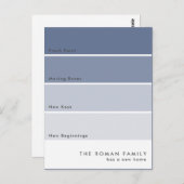 Ankündigung von "Fresh Paint Chip Motion" Blau Postkarte (Vorne/Hinten)