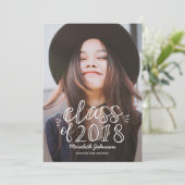 Ankündigung von Fun Script-Abschlüssen Einladung (Stehend Vorderseite)