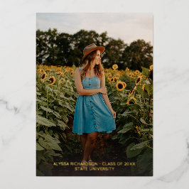 Ankündigung von Fun Three Foto Foil Graduate