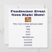 Ankündigung von Fundraiser Event-Einladungen (Rückseite)