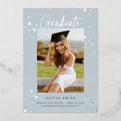 Ankündigung von Funky Modern Gray Silver Abschluss (Vorderseite)