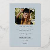 Ankündigung von Funky Modern Gray Silver Abschluss (Rückseite)