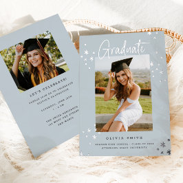 Ankündigung von Funky Modern Gray Silver Abschluss