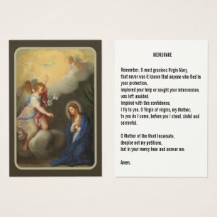 Ankündigung von Gebet Marys Memorare