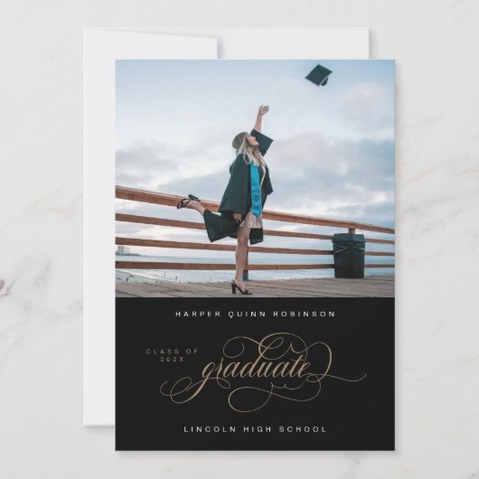 Ankündigung von geblüht Elegance Foto Abschluss (Vorderseite)