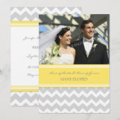 Ankündigung von Gelbgrauem Zickzack Foto (Vorne/Hinten)