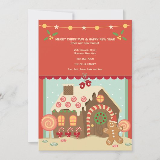 Ankündigung von Gingerbread House Holiday Moving (Vorderseite)