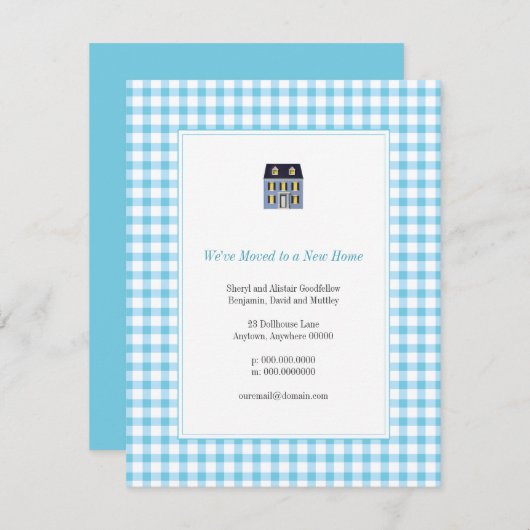 Ankündigung von Gingham Zuhause Moving (Vorne/Hinten)