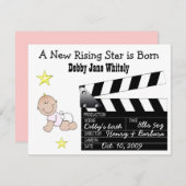 Ankündigung von Girl Movie Star Baby (Vorne/Hinten)