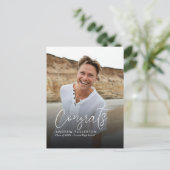 Ankündigung von glattem Abschluss auf der Postkart Postkarte (Stehend Vorderseite)