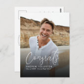 Ankündigung von glattem Abschluss auf der Postkart Postkarte (Vorne/Hinten)