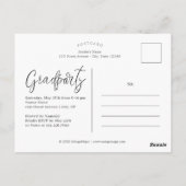 Ankündigung von glattem Abschluss auf der Postkart Postkarte (Rückseite)