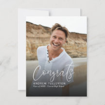 Ankündigung von glattem Abschluss auf der Postkart