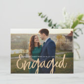 Ankündigung von Glittering Gold Verlobung Foto (Stehend Vorderseite)