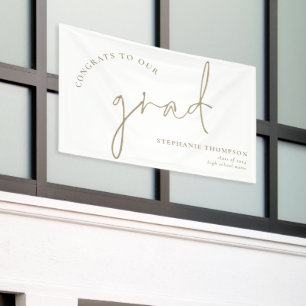 Ankündigung von Glückwunschs Grad Gold Script Absc Banner