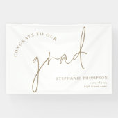 Ankündigung von Glückwunschs Grad Gold Script Absc Banner (Horizontal)