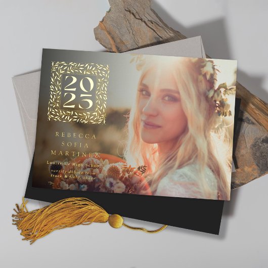 Ankündigung von Gold Abschluss Foto