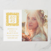 Ankündigung von Gold Boho Natural Foto Abschluss (Vorderseite)