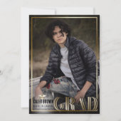 Ankündigung von Gold Border Duo Abschluss Foto (Vorderseite)